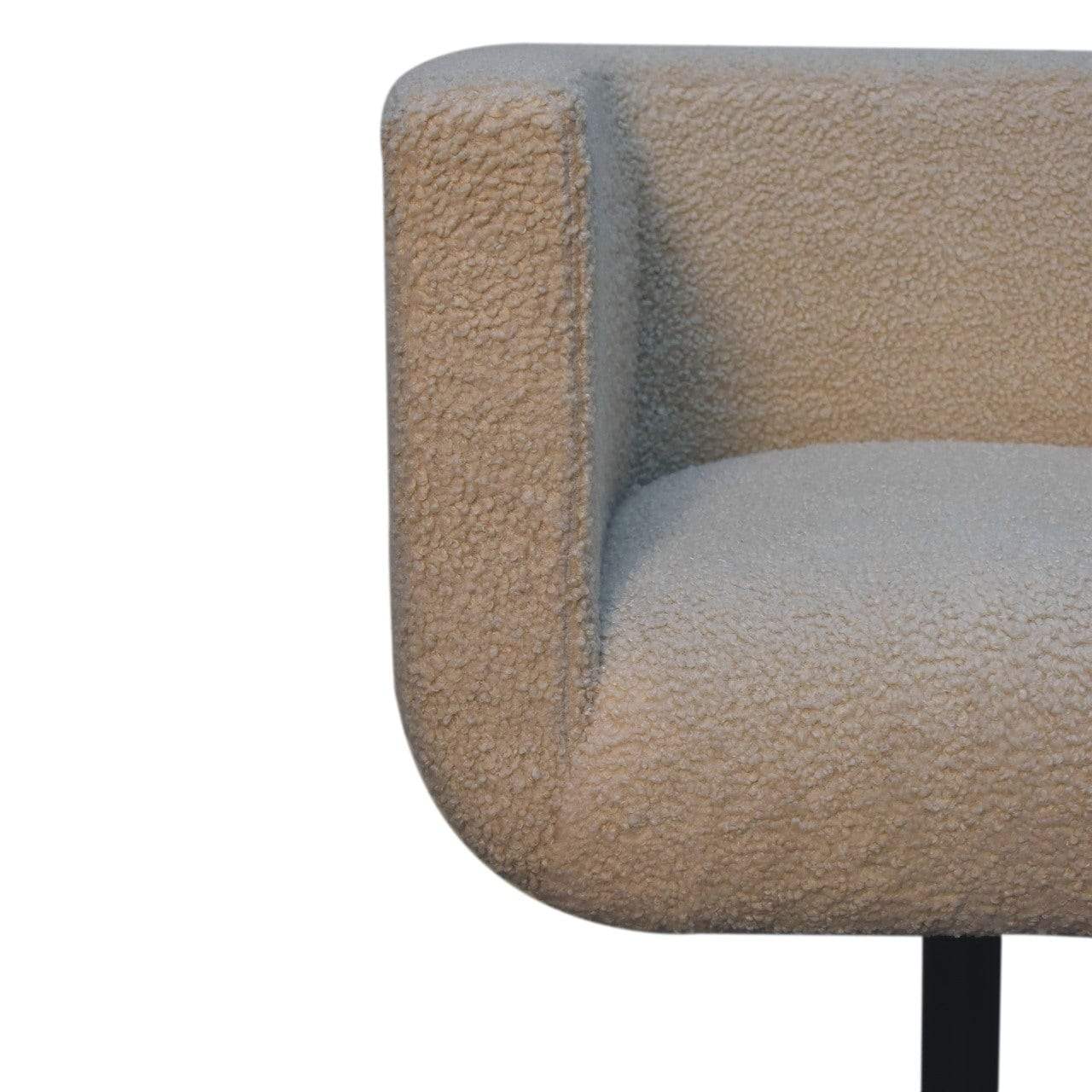 Cream Boucle Swivel Chair - Artisan Furniture - Flyclothing LLC