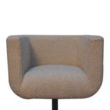 Cream Boucle Swivel Chair - Artisan Furniture - Flyclothing LLC