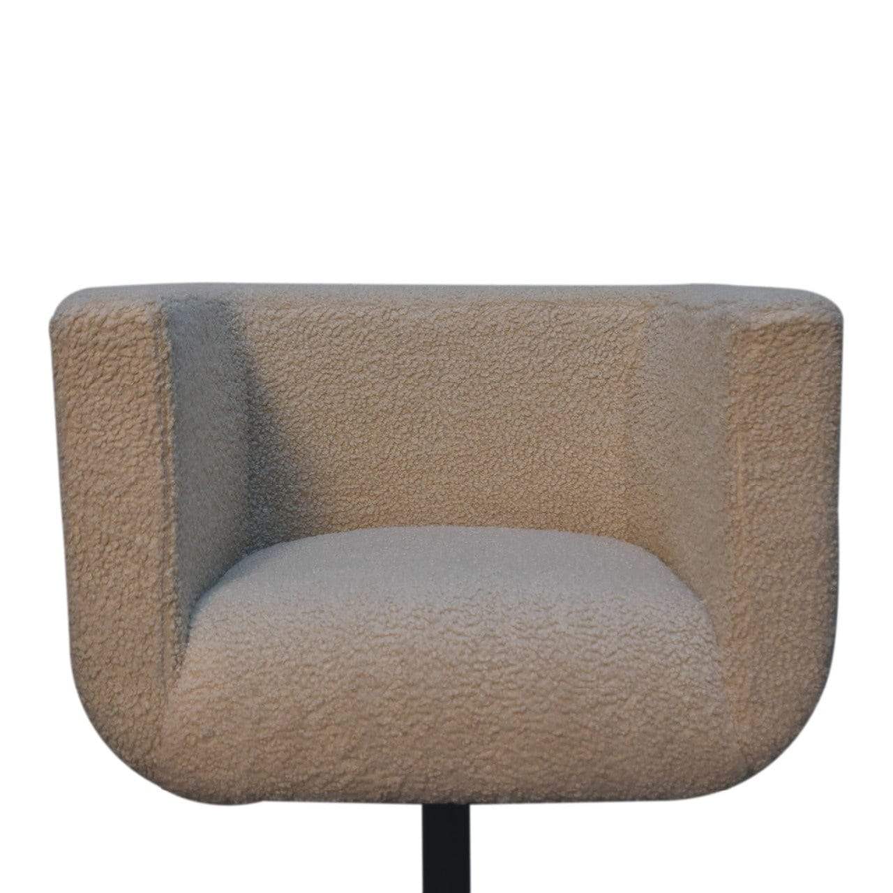 Cream Boucle Swivel Chair - Artisan Furniture - Flyclothing LLC