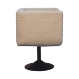 Cream Boucle Swivel Chair - Artisan Furniture - Flyclothing LLC