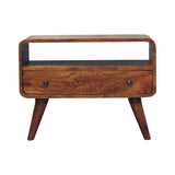 Mini Chestnut Curved Media Unit - Artisan Furniture - Flyclothing LLC