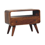 Mini Chestnut Curved Media Unit - Artisan Furniture - Flyclothing LLC