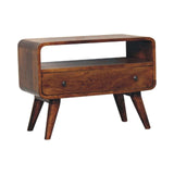 Mini Chestnut Curved Media Unit - Artisan Furniture - Flyclothing LLC