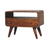 Mini Chestnut Curved Media Unit - Artisan Furniture - Flyclothing LLC