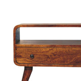 Mini Chestnut Curved Media Unit - Artisan Furniture - Flyclothing LLC