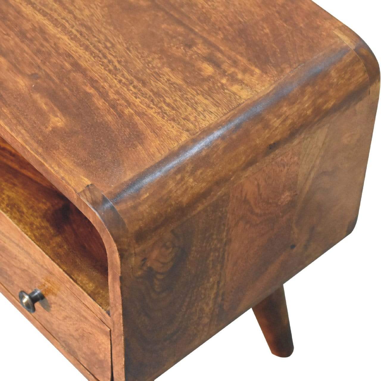 Mini Chestnut Curved Media Unit - Artisan Furniture - Flyclothing LLC