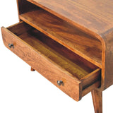 Mini Chestnut Curved Media Unit - Artisan Furniture - Flyclothing LLC