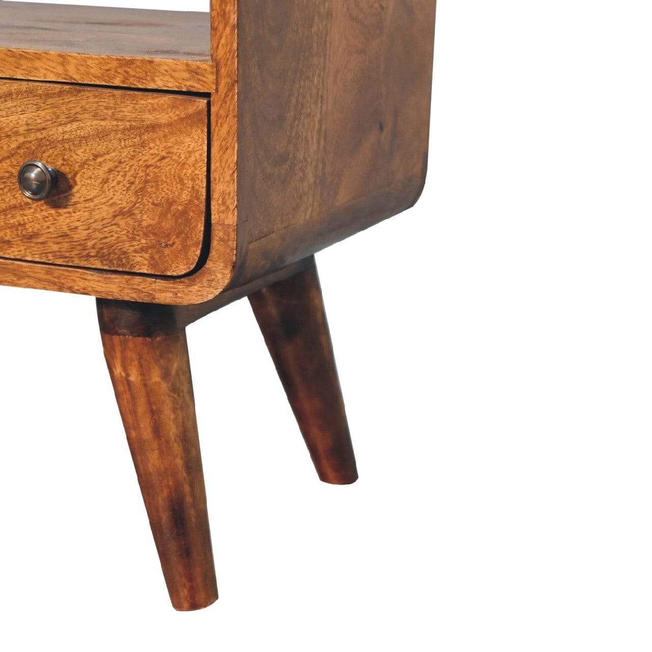 Mini Chestnut Curved Media Unit - Artisan Furniture - Flyclothing LLC