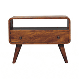 Mini Chestnut Curved Media Unit - Artisan Furniture - Flyclothing LLC