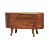 Chestnut Rounded Lid up Blanket Box - Artisan Furniture - Flyclothing LLC
