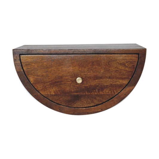 Chestnut Crescent Floating Nightstand - Artisan Furniture - Flyclothing LLC