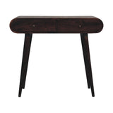 Light Walnut Curved Edge Console Table - Artisan Furniture