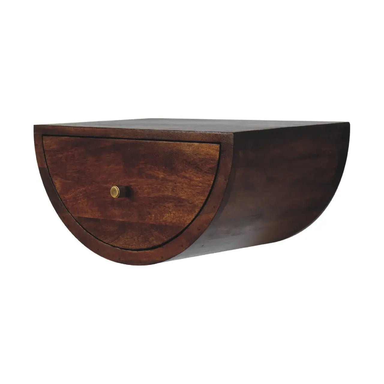Chestnut Crescent Floating Nightstand - Artisan Furniture - Flyclothing LLC