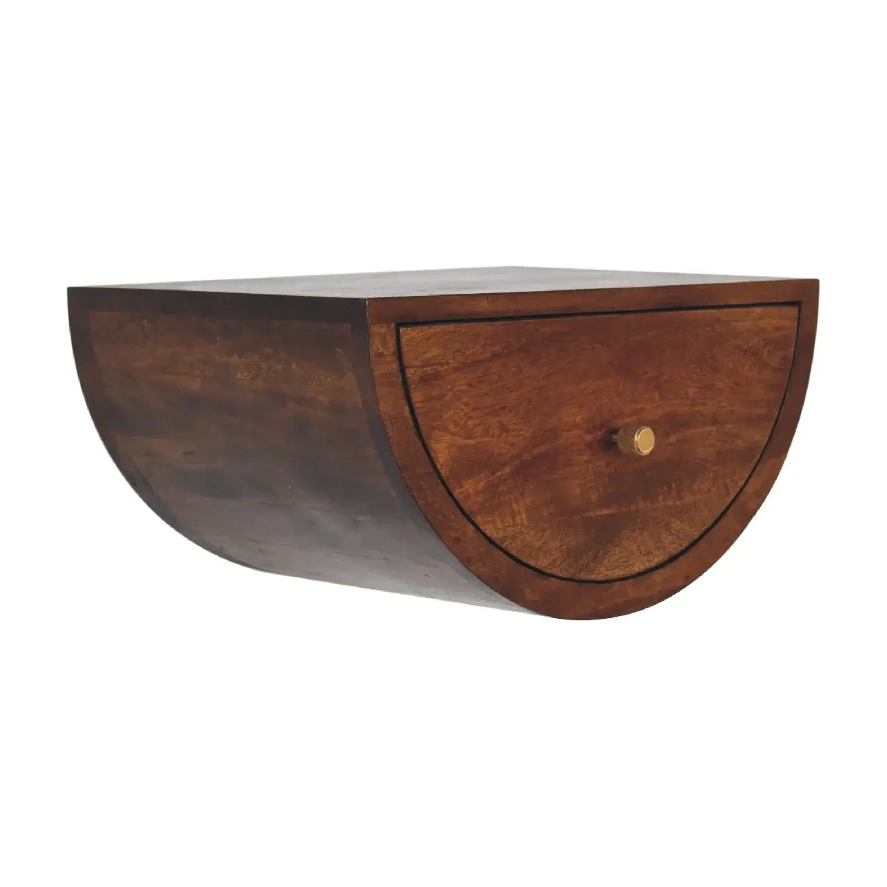 Chestnut Crescent Floating Nightstand - Artisan Furniture - Flyclothing LLC