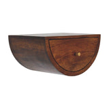 Chestnut Crescent Floating Nightstand - Artisan Furniture - Flyclothing LLC