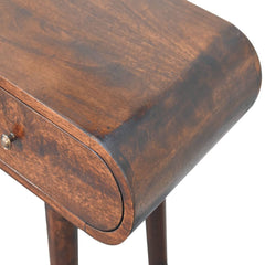 Light Walnut Curved Edge Console Table - Artisan Furniture