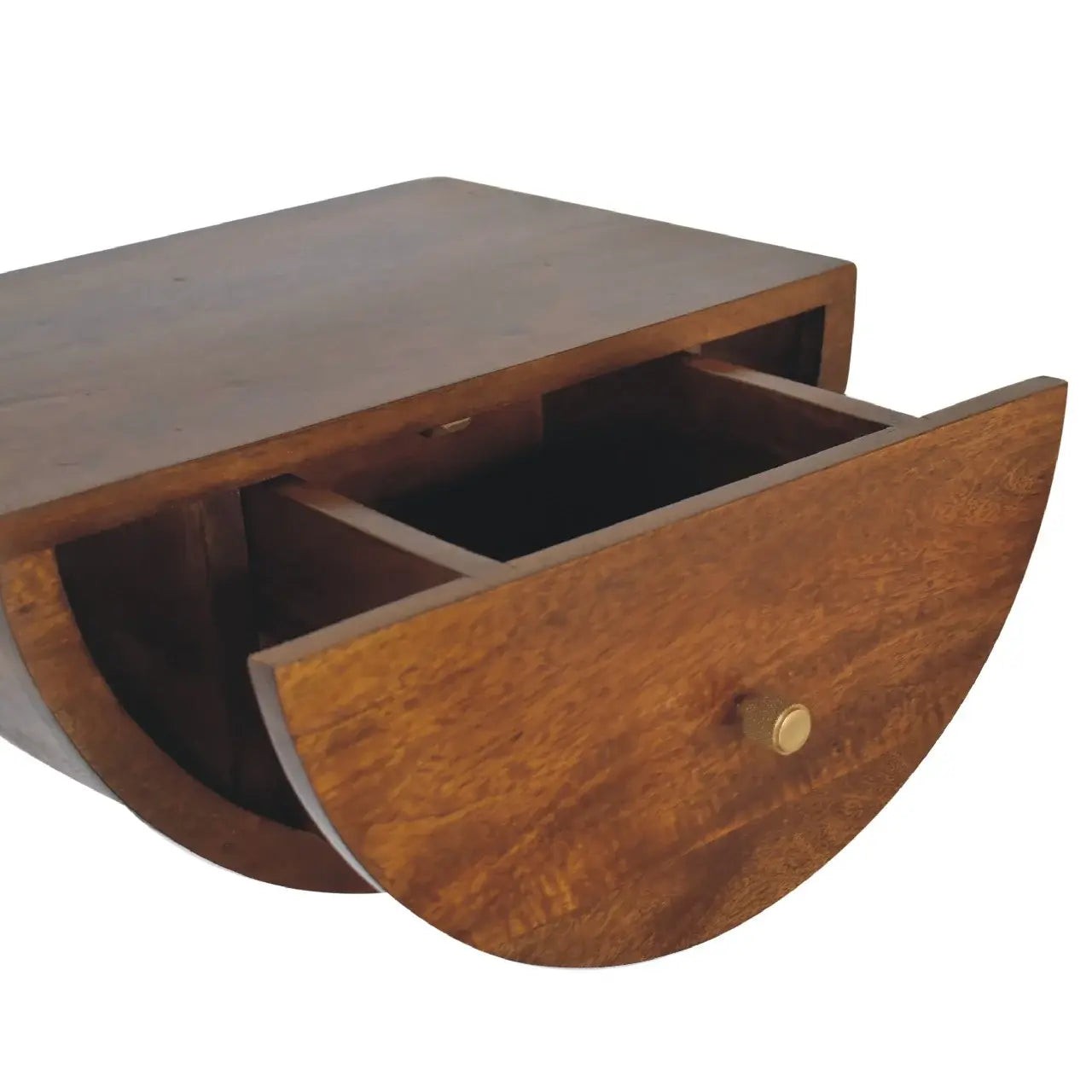 Chestnut Crescent Floating Nightstand - Artisan Furniture - Flyclothing LLC