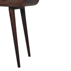 Light Walnut Curved Edge Console Table - Artisan Furniture