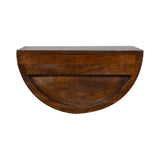 Chestnut Crescent Floating Nightstand - Artisan Furniture - Flyclothing LLC
