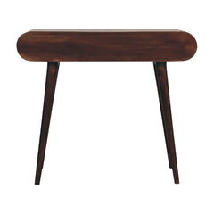 Light Walnut Curved Edge Console Table - Artisan Furniture