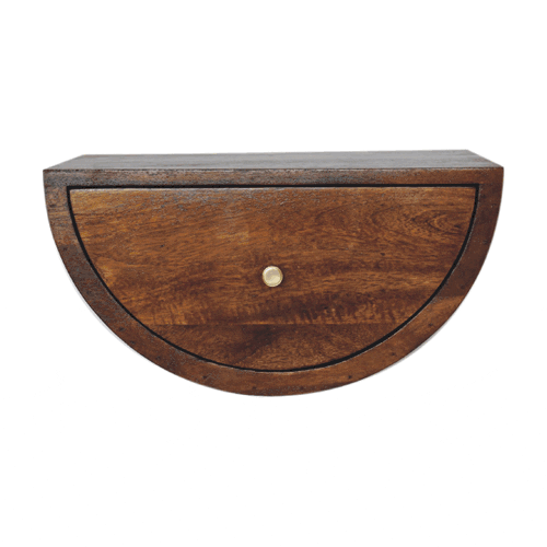 Chestnut Crescent Floating Nightstand - Artisan Furniture - Flyclothing LLC