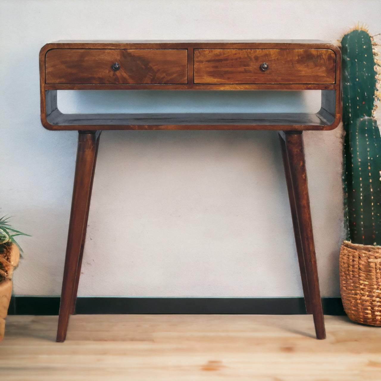 Sonata Chestnut Console Table - Artisan Furniture - Flyclothing LLC