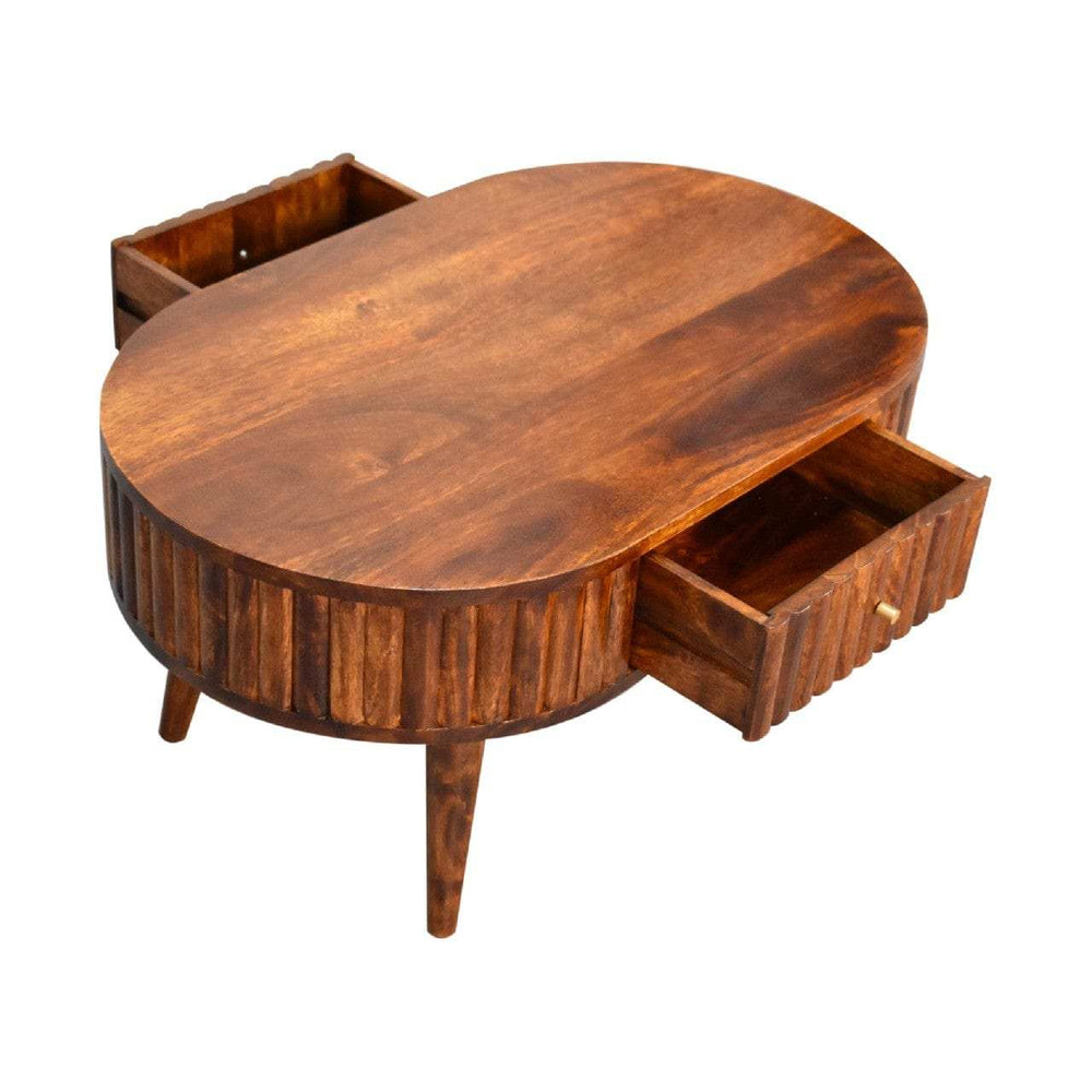 Stripe Chestnut Coffee Table - Artisan Furniture - Flyclothing LLC