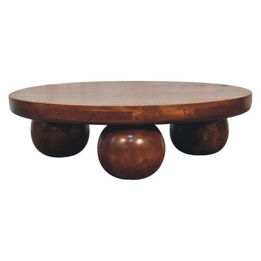 Chestnut Central Ball Table - Artisan Furniture - Flyclothing LLC