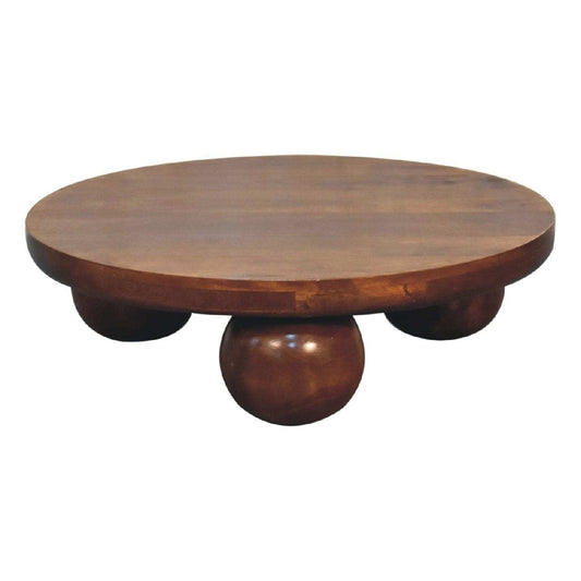 Chestnut Central Ball Table - Artisan Furniture - Flyclothing LLC