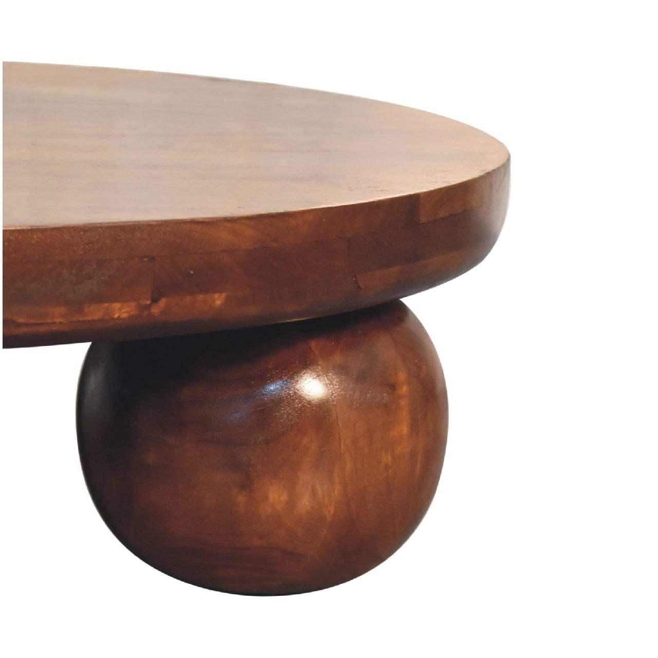Chestnut Central Ball Table - Artisan Furniture - Flyclothing LLC