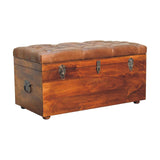 Buffalo Hide Chestnut Storage Trunk - Artisan Furniture - Flyclothing LLC