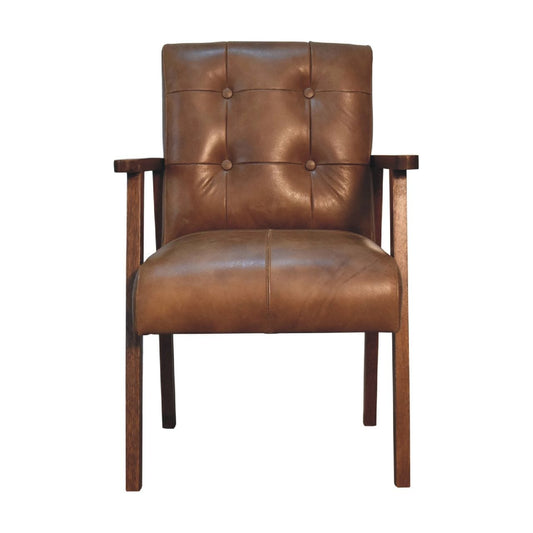 Brown Buffalo Leather Chair - Artisan Furniture