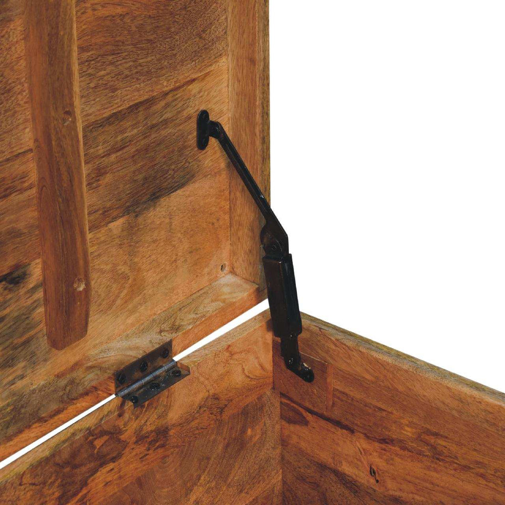 Buffalo Hide Oak-ish Storage Trunk - Artisan Furniture - Flyclothing LLC