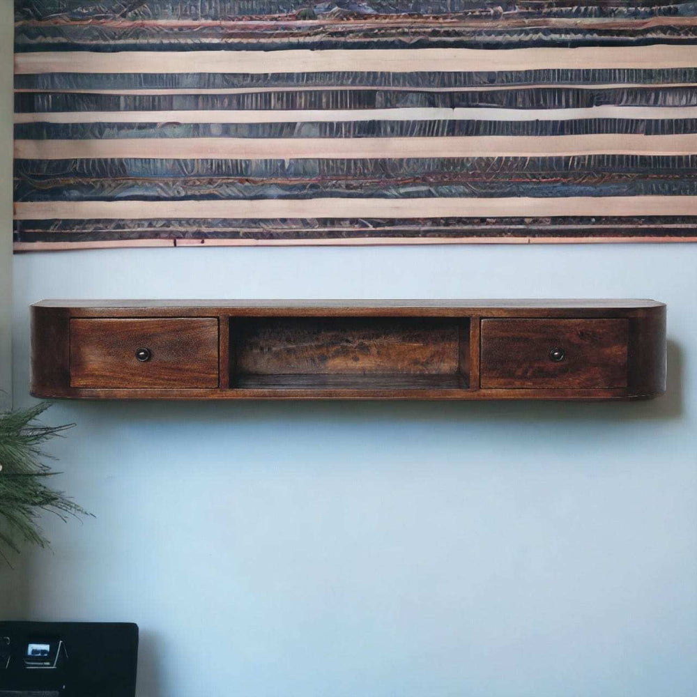 Lunar 2 Drawer Floating Console - Artisan Furniture - Flyclothing LLC