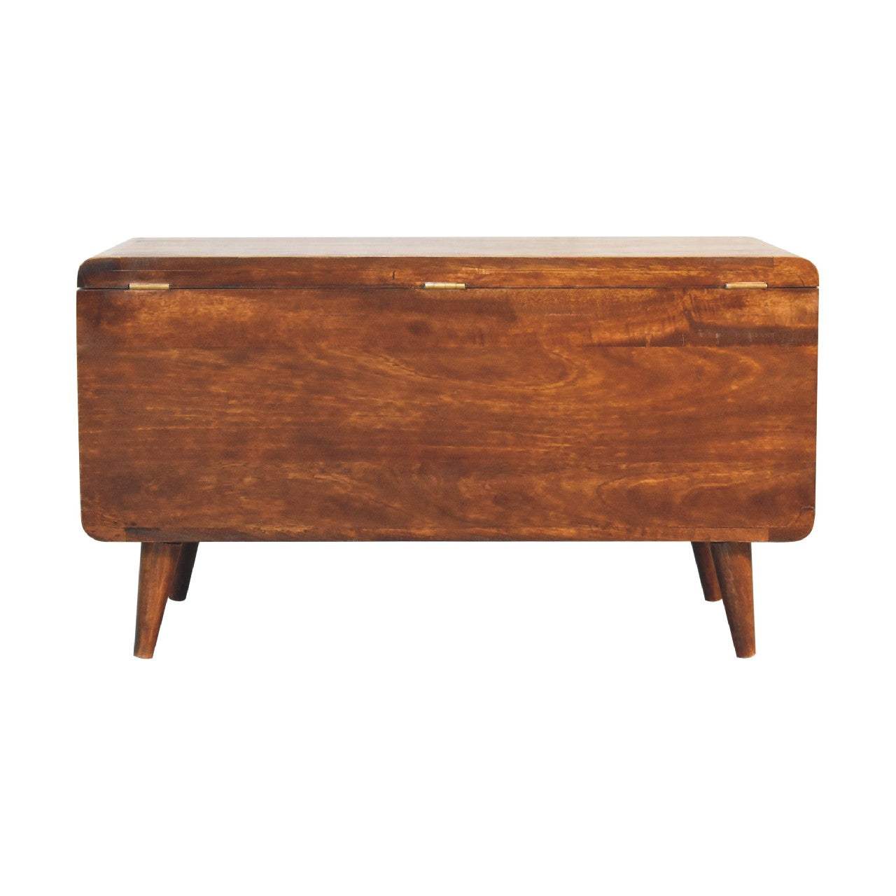 Curved Chestnut Blanket Box - Artisan Furniture - Flyclothing LLC