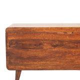 Curved Chestnut Blanket Box - Artisan Furniture - Flyclothing LLC