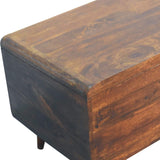 Curved Chestnut Blanket Box - Artisan Furniture - Flyclothing LLC