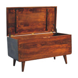 Curved Chestnut Blanket Box - Artisan Furniture - Flyclothing LLC