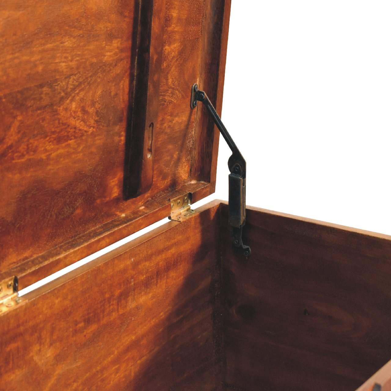 Curved Chestnut Blanket Box - Artisan Furniture - Flyclothing LLC