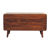 Curved Chestnut Blanket Box - Artisan Furniture - Flyclothing LLC