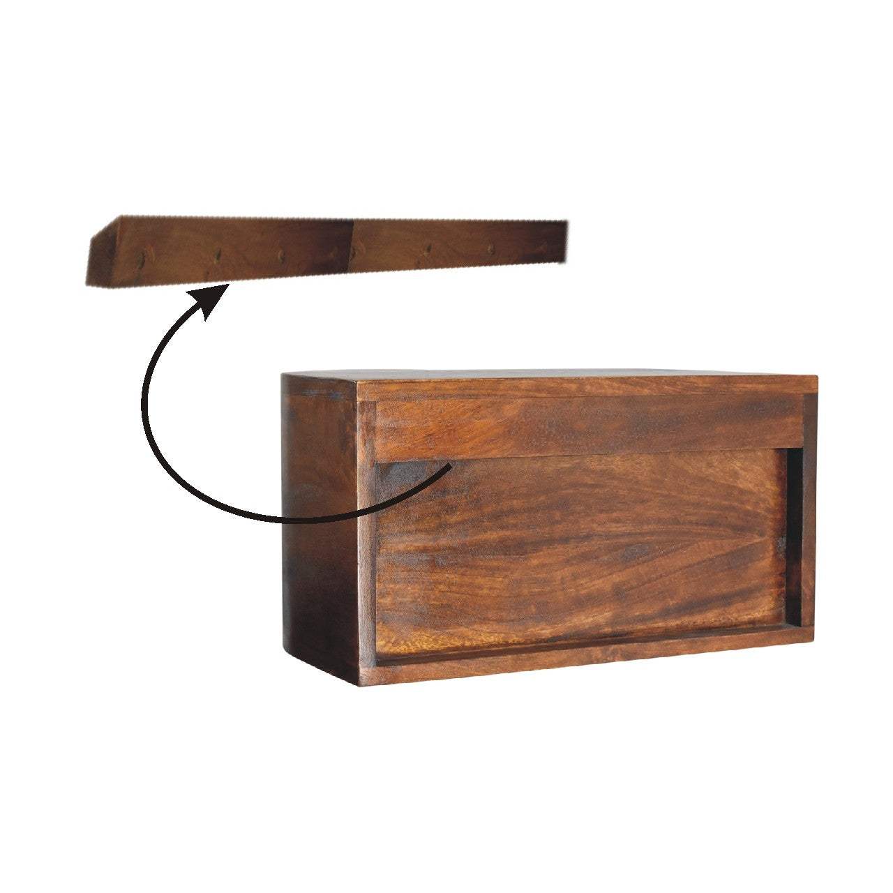Artisan Lunar 2 Drawer Floating Nightsand - Artisan Furniture - Flyclothing LLC