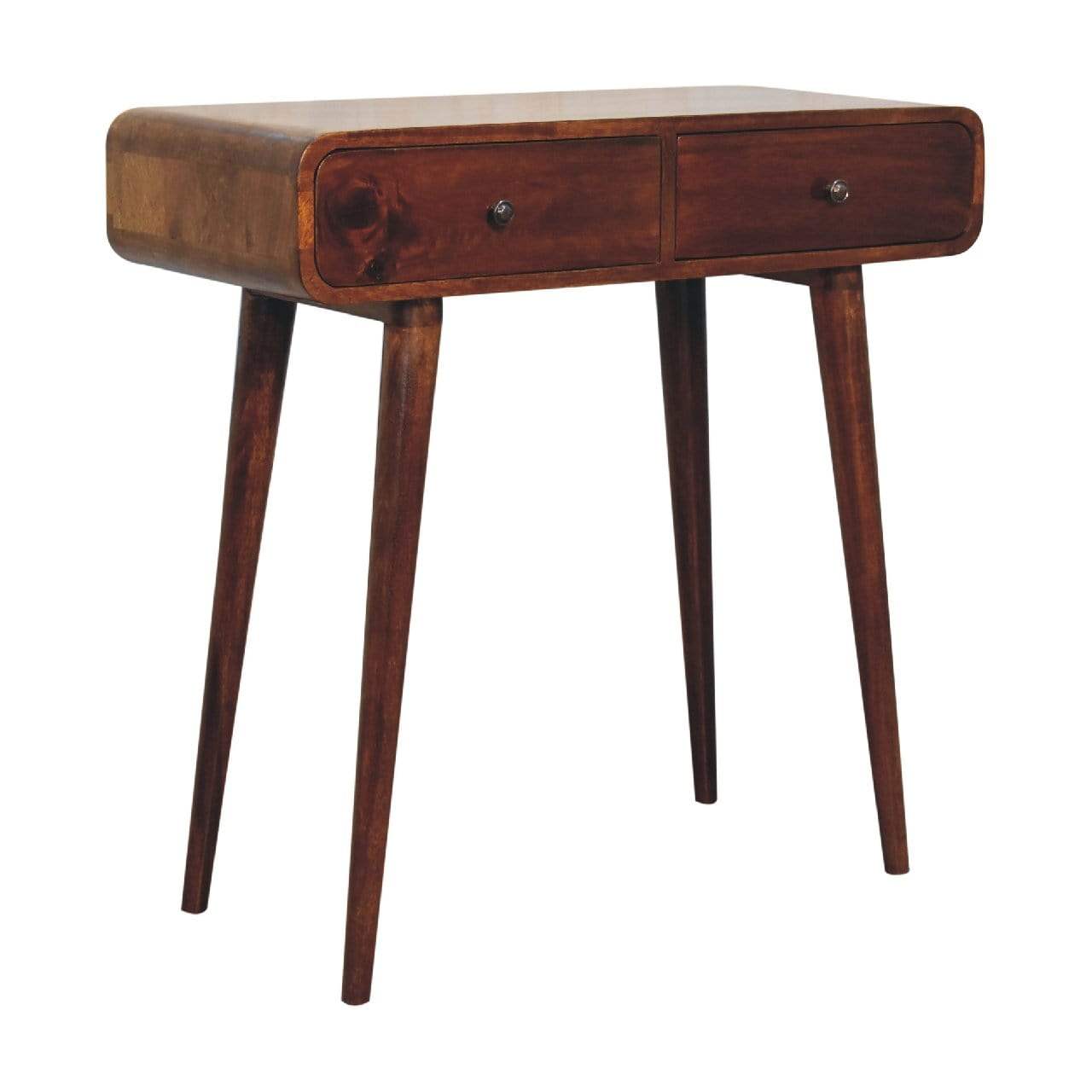 Chestnut Curved Hallway Table - Artisan Furniture - Flyclothing LLC