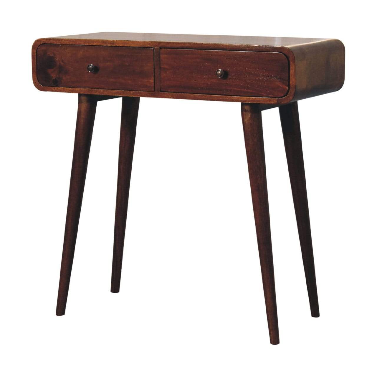 Chestnut Curved Hallway Table - Artisan Furniture - Flyclothing LLC