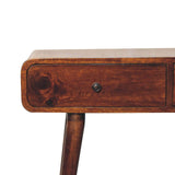 Chestnut Curved Hallway Table - Artisan Furniture - Flyclothing LLC