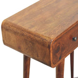 Chestnut Curved Hallway Table - Artisan Furniture - Flyclothing LLC