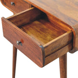 Chestnut Curved Hallway Table - Artisan Furniture - Flyclothing LLC