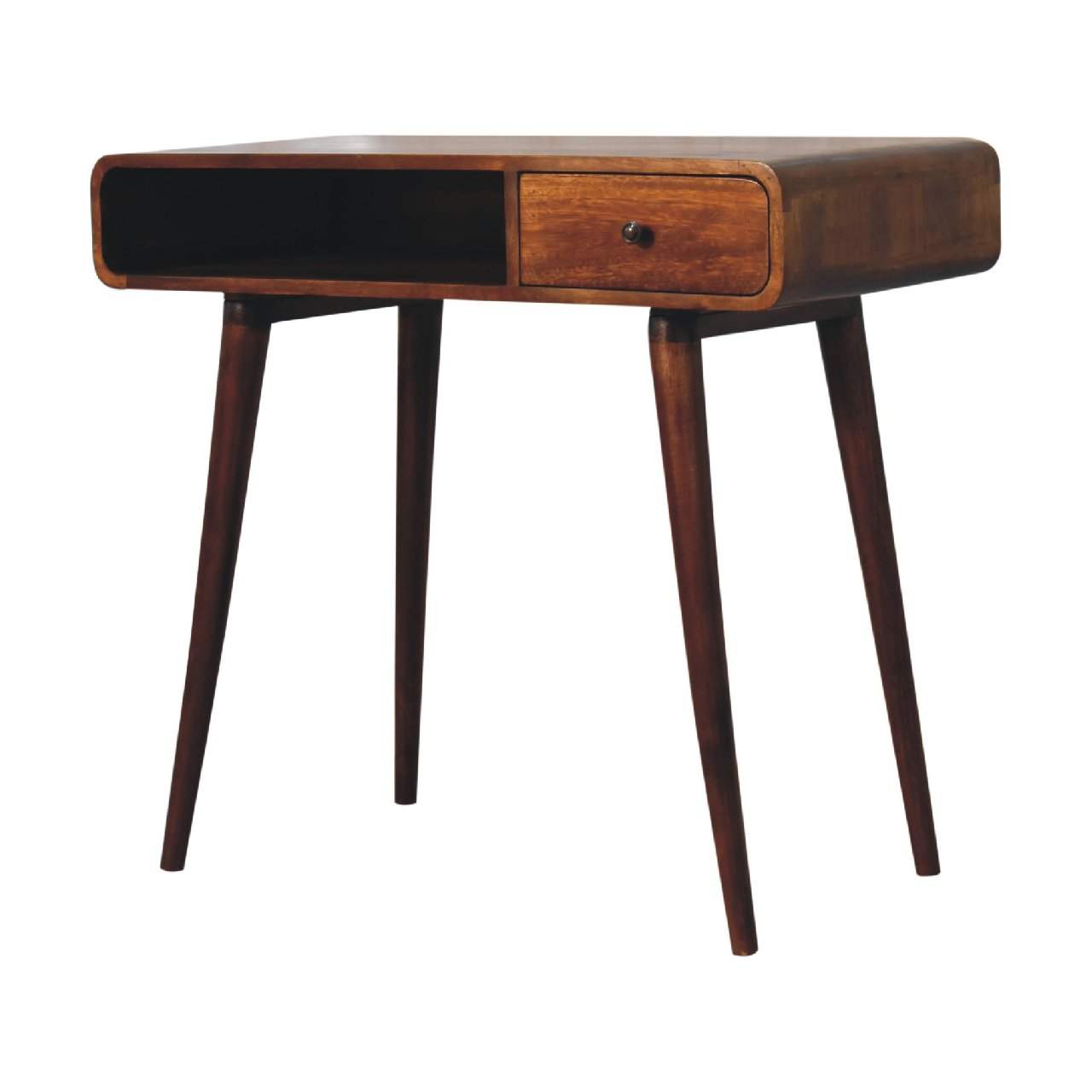 Curved Chestnut Writing Desk - Artisan Furniture - Flyclothing LLC