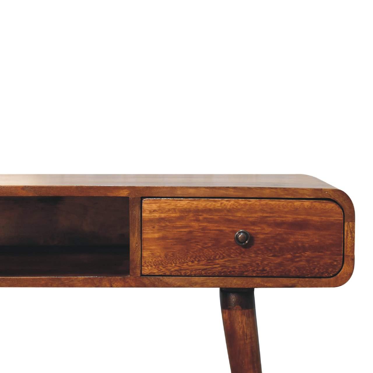 Curved Chestnut Writing Desk - Artisan Furniture - Flyclothing LLC