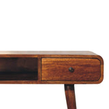 Curved Chestnut Writing Desk - Artisan Furniture - Flyclothing LLC