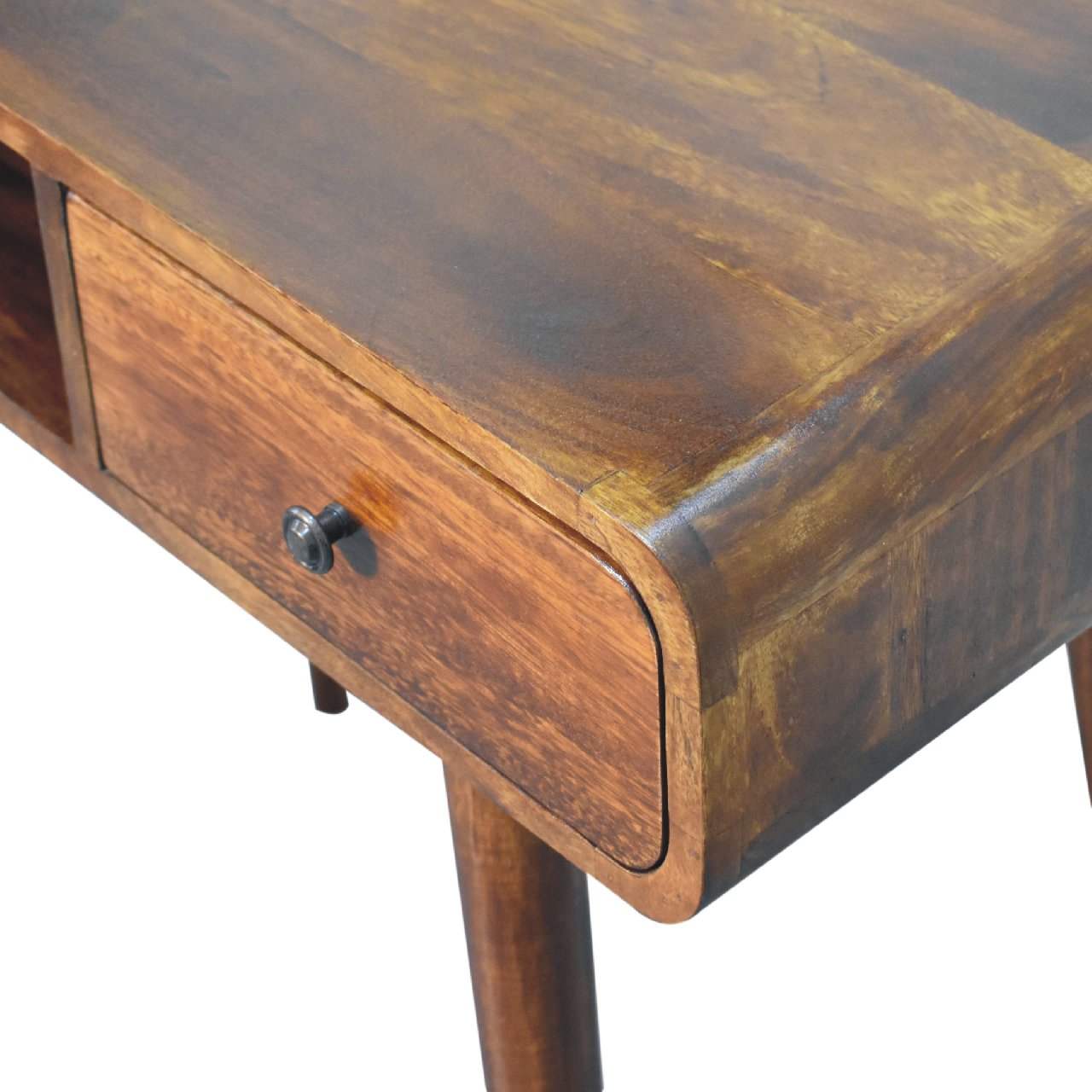 Curved Chestnut Writing Desk - Artisan Furniture - Flyclothing LLC